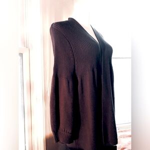 Adrienne Vittadini Black Open front cardigan
